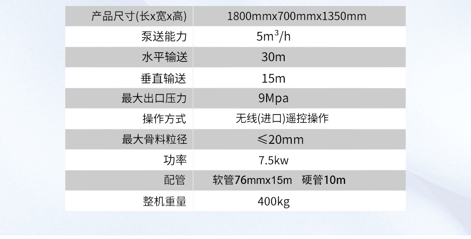 二次構造澆筑泵