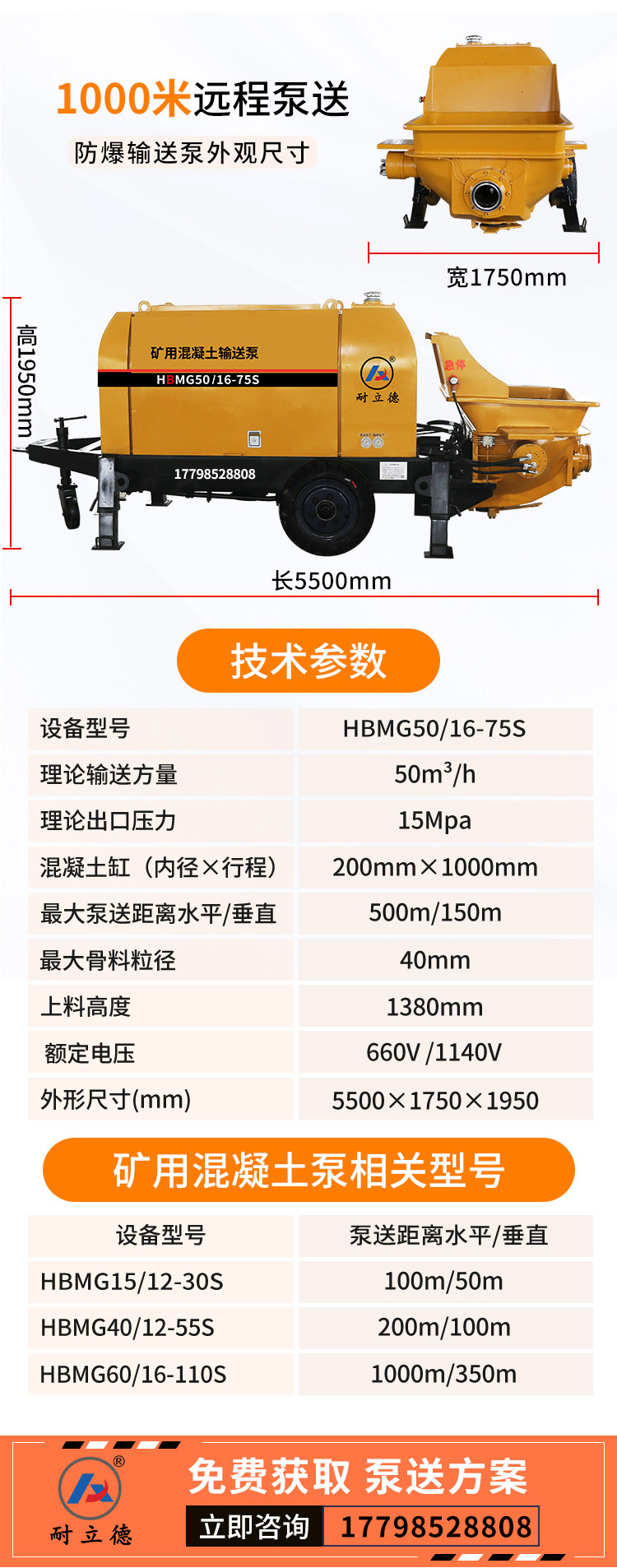 廈門礦用防爆混凝土泵.jpg